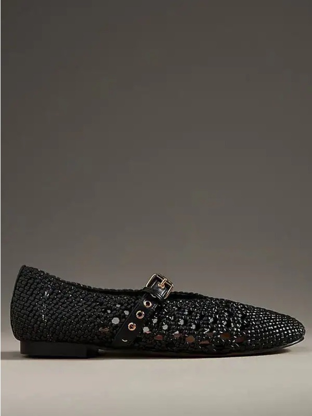 Bibi Lou Woven Moto Ballet Flat Size 40 Mary Jane Eyelet Strap Leather Boho Chic - Picture 4 of 10